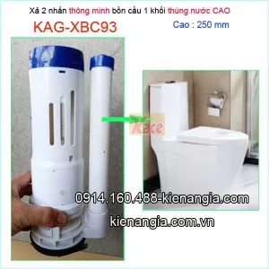 Xả 2 nhấn thông minh bồn cầu 1 khối Thiên  Thanh cao 25cm KAG-XBC93