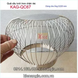 Cầu inox 201 chắn rác giá rẻ KAG-QC67 thả ống D200- D220