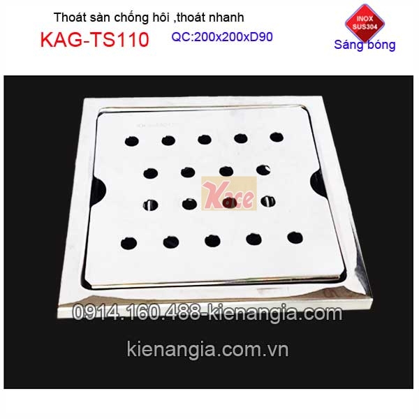 Thoát sàn chống hôi 200x200xD90 KAG-TS110