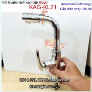 Vòi lavabo âm bàn Biggo đầu xoay 360 KAG-KL21