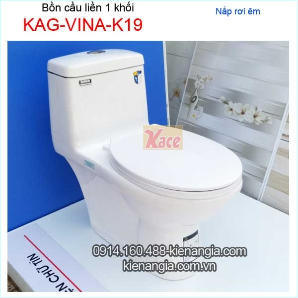 Bồn cầu 1 khối sáng bóng giá rẻ KAG-VINA-K19