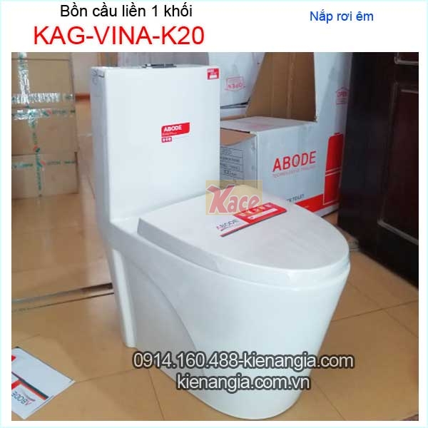 Bồn cầu 1 khối sáng bóng giá rẻ KAG-VINA-K20