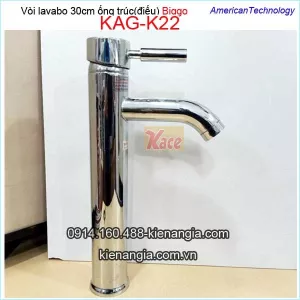 Vòi lavabo đặt bàn ống điếu 30cm Biggo KAG-KL22