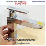 Vòi lavabo vuông  âm bàn 20cm Biggo KAG-KL41