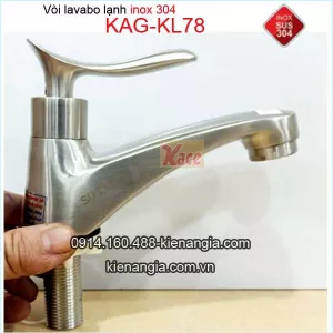 Vòi lavabo inox sus304 thân lớn KAG-KL78