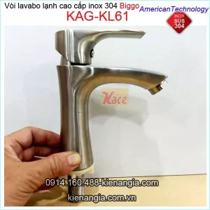 Vòi lavabo 20cm inox 304 Biggo KAG-KL61