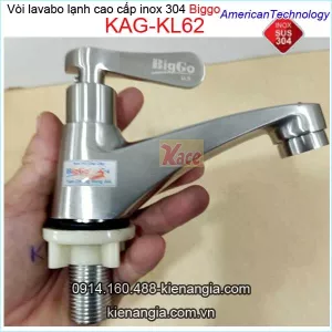 Vòi lavabo inox sus304 tay gạt BIGGO KAG-KL62