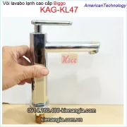 Vòi lavabo tròn ống trúc âm bàn 20cm Biggo KAG-KL47