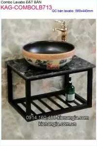 Combo chậu lavabo đặt bàn giá rẻ KAG-ComboLB713