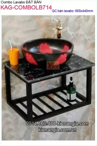 Combo chậu lavabo đặt bàn giá rẻ KAG-ComboLB714