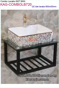 Combo chậu lavabo đặt bàn giá rẻ KAG-ComboLB720