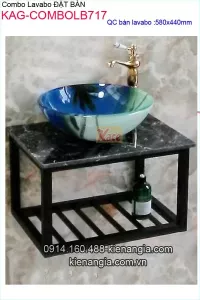 Combo chậu lavabo đặt bàn giá rẻ KAG-ComboLB717