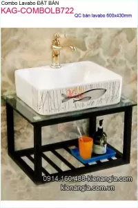 Combo chậu lavabo đặt bàn giá rẻ KAG-ComboLB722