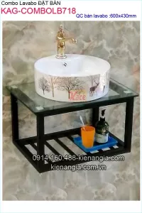 Combo chậu lavabo đặt bàn giá rẻ KAG-ComboLB718