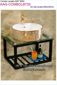 Combo chậu lavabo đặt bàn giá rẻ KAG-ComboLB725