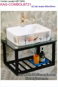 Combo chậu lavabo đặt bàn giá rẻ KAG-ComboLB721