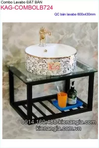 Combo chậu lavabo đặt bàn giá rẻ KAG-ComboLB724