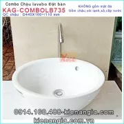 Combo lavabo tròn đặt bàn ,vòi,xả giá rẻ KAG-COMBOLB735