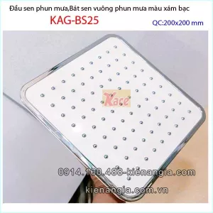 Bát sen phun mưa vuông màu trắng kem KAG-BS25