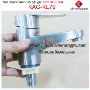Vòi lavabo lạnh tay gật gù inox sus304 KAG-KL79