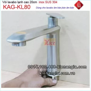 Vòi lavabo 20cm inox sus304 KAG-KL80