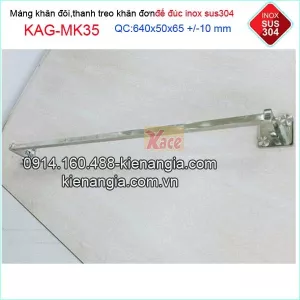 Treo khăn đơn đế đúc inox 304 KAG-MK35