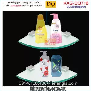 Kệ kiếng góc 2 tầng DQ KAG-DQ716