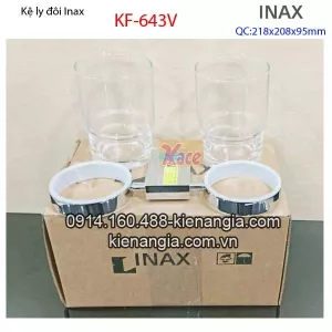 Kệ để ly, bàn chải,kệ ly đôi INAX KF 643V