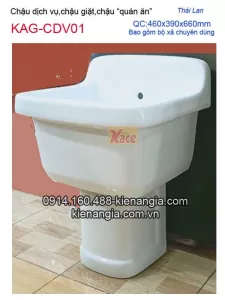 Chậu giặt bao gồm bộ xả,chậu dịch vụ,chậu ói Thailand KAG-CDV01