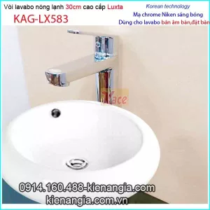 Vòi lavabo 30cm nóng lạnh  cao cấp Luxta KAG-LX583