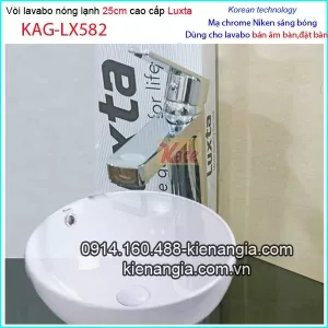Vòi lavabo 25cm nóng lạnh  cao cấp Luxta KAG-LX582