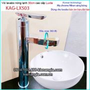 Vòi lavabo đặt bàn cao cấp đầu xoay 360 độ Luxta KAG-LX503