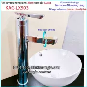 Vòi lavabo đặt bàn cao cấp đầu xoay 360 độ Luxta KAG-LX503 BM2026