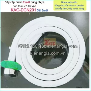 Dây cấp nước dài 2 mét  nhựa tán thau tai vặn KAG-DCN201