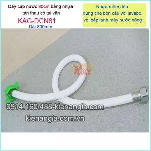 Dây cấp nước dài 80cm nhựa tán thau tai vặn KAG-DCN81