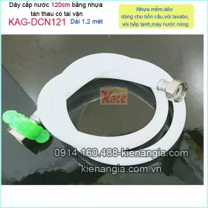 Dây cấp nước dài 1,2 mét  nhựa tán thau tai vặn KAG-DCN121