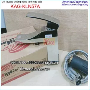 Vòi lavabo vuông nóng lạnh cao cấp Biggo KAG-KLN57A