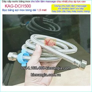 Dây cấp nước inox 304 dài 1,5 mét KAG-DCI1500