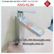 Vòi vuông 20cm lavabo inox sus304 KAG-KL84