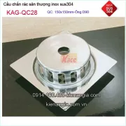Cầu chắn rác đế vuông 15x15xD90-114 KAG-QC28