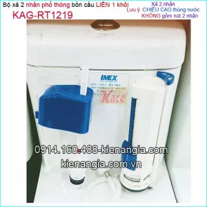 Bộ xả 2 nhấn bồn cầu liền 1 khối phổ thông KAG-RT1219