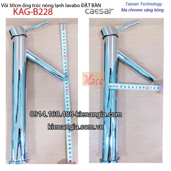 KAG-B228-Voi-30cm-chau-lavabo-DAT-ban-nong-lanh-Caesar-B228-tskt