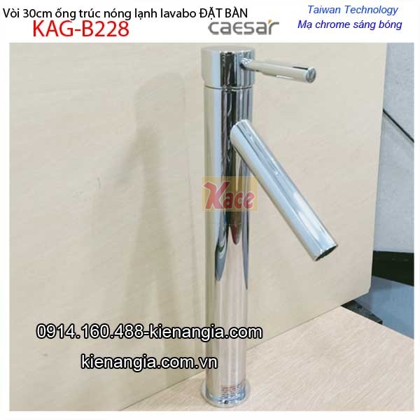 KAG-B228-Voi-nong-lanh-Caesar-cao-300mm-chau-lavabo-dat-ban-B228-3