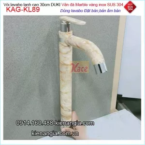 Vòi 30cm inox sus304 vân đá marble vàng KAG-KL89