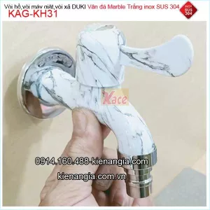 Vòi xả ,vòi đơn gắn tường inox 304 vân đá marble  trắng vân khói KAG-KH31