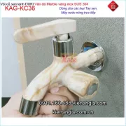 Vòi củ sen inox sus304 vân đá marble vàng KAG-KC36
