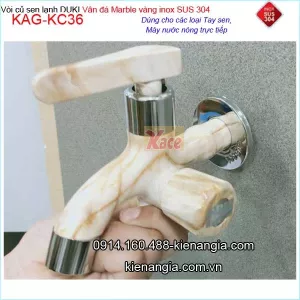 Vòi củ sen inox sus304 vân đá marble vàng KAG-KC36