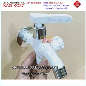Vòi củ sen lạnh inox sus304 vân đá marble trắng đen KAG-KC37