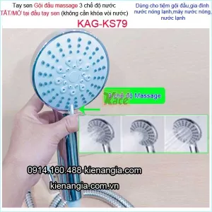 Vòi gội đầu massage 3 chế độ tắt mở đầu vòi KAG-KS79