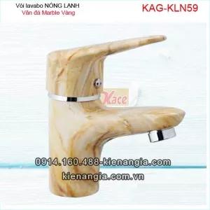 Vòi vân đá Marble lavabo nóng lạnh vàng nâu KAG-KLN59